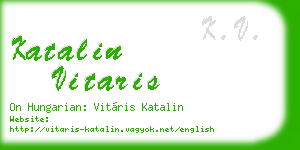 katalin vitaris business card