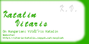 katalin vitaris business card